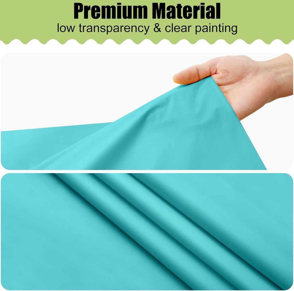 Smiry Disposable Table Cloth - Waterproof 54 x 108 Inch Rectangle Table Cover | 6 Pack, Sturdy Teal Design