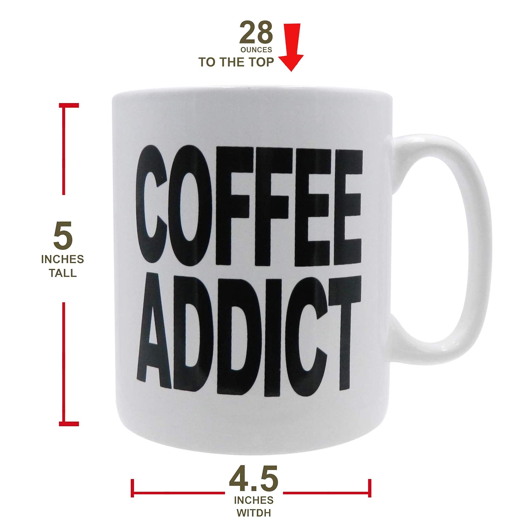 Rockin Mug BIG Coffee Mug oversize Huge 28 ounces Mega Size Cup, Extra Large for Big drinks, Office desk decor novelty Gift Coffee Lovers XL Coffee Mug, Secret Santa (ME & MY BIG MUG)