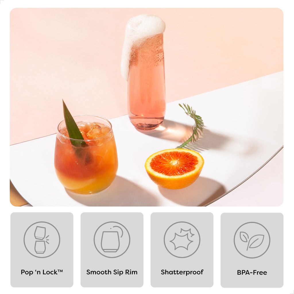 TOSSWARE POP 12oz Vino Jr Set of 48, Premium Quality, Recyclable, Unbreakable & Crystal Clear Plastic, Cocktail, 48 Count (Pack of 1), Whiskey Glasses