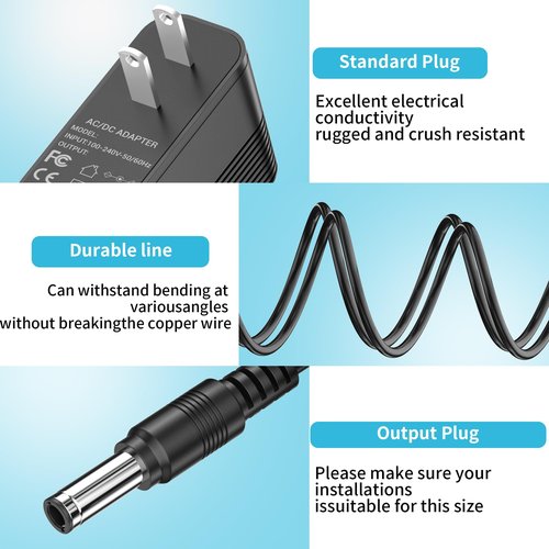 TEVSINPO 10V630MA Charger Replacement for Bissell Pet Stain Eraser Cordless Handheld Portable Cleaner Vacuum 2054, 2002, 20037, 20028, 2002Q, 2003, 2003A, 2164A, SSA-100060US,SSA100060US