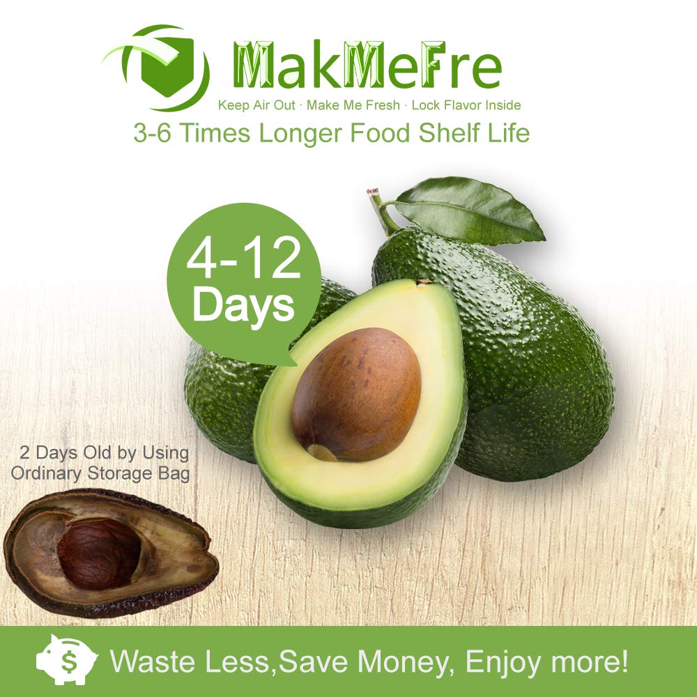 MakMeFre 3 Pack 8"x20'(3Rolls) Vacuum Sealer Bags Rolls for Food,Commercial Grade, BPA Free,Puncture Prevention,Great for Sous Vide Cooking
