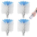 Bottle Brush Refill, 4 Pack Bottle Brush Replacement Head for OXO Bottle Brush, Dual Bristle Design for Water Bottles, Glasswares, Baby Bottles