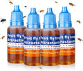Skiennix Fruit Fly Trap Refill Liquid - Effective Gnat Killer & Long-Lasting Fruit Scented Bait (4 Pack)
