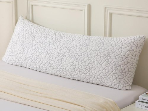KUSNUG Shredded Memory Foam Full Body Pillow - Cooling Removable Bamboo Rayon Cover + Extra Gel Foam, Soft-Firm Adjustable for Adults, Oeko & CertiPUR-US Standard, 20x54 Inch, 1 Pack