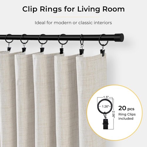 INOVADAY Total Blackout Curtains - Thermal Insulated Room Darkening Drapes, 84 Inch Long, Beige, 2 Panels