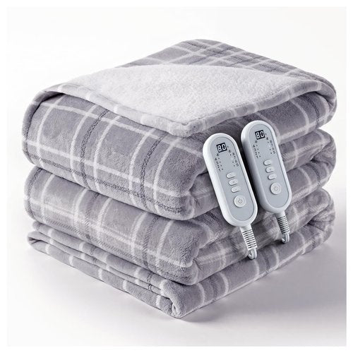 Heated Blanket Queen Size with Dual Control, Electric Blanket Double-Layer Flannel, Heating Blanket with 8 Heating Levels & 10 Hours Auto-Off Machine Washable, ETL Certification , ( 84" x 90")