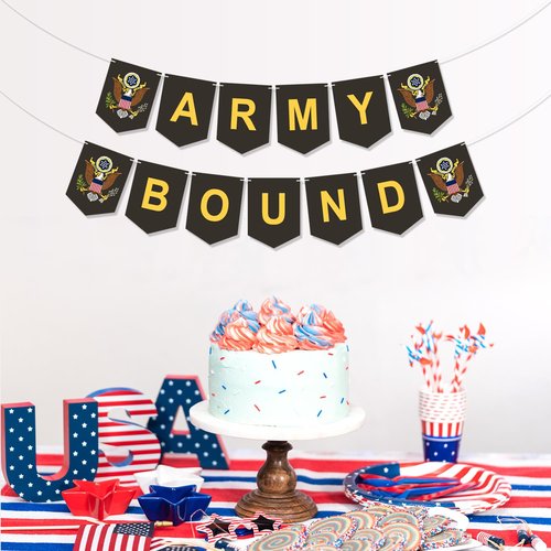 Military Bound Banner for Army Recruits, Graduation & Farewell Parties - Decoration Supplies