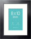 LaVie Home 8x10 Picture Frame - Sturdy Black Frame with Polished Plexiglass | Display 5x7 or 8x10 Photos