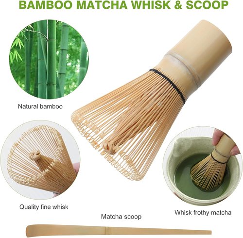 Matcha Whisk Set - Premium Ceremonial Grade Kit with Bamboo Whisk, Bowl, Scoop & Sifter | Authentic Japanese Tea Essentials