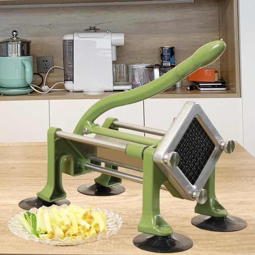 MYTASUY Commercial French Fry Cutter Stainless Steel.Potato Cutter for French Fries with 3/8Inch Blade, Commercial French Fry Cutter Manual Potatoes Cutting Machine with Suction Feet.