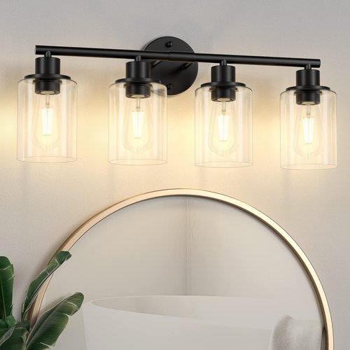 Licperron Clear Glass Replacement Shade 1 Pack, High Transmittance Cylinder Glass Lampshade Covers for Vanity lighting Fixtures Table Lamp Floor Lamp Chandelier Pendant Light