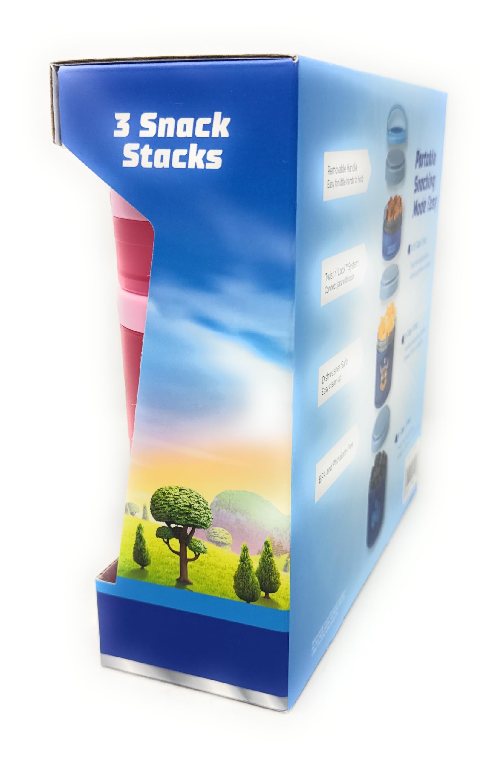 Whiskware Stackable Snack Containers for Kids and Toddlers, 3 partable snacking made easy for School and Travel, nickelodeon paw patrol