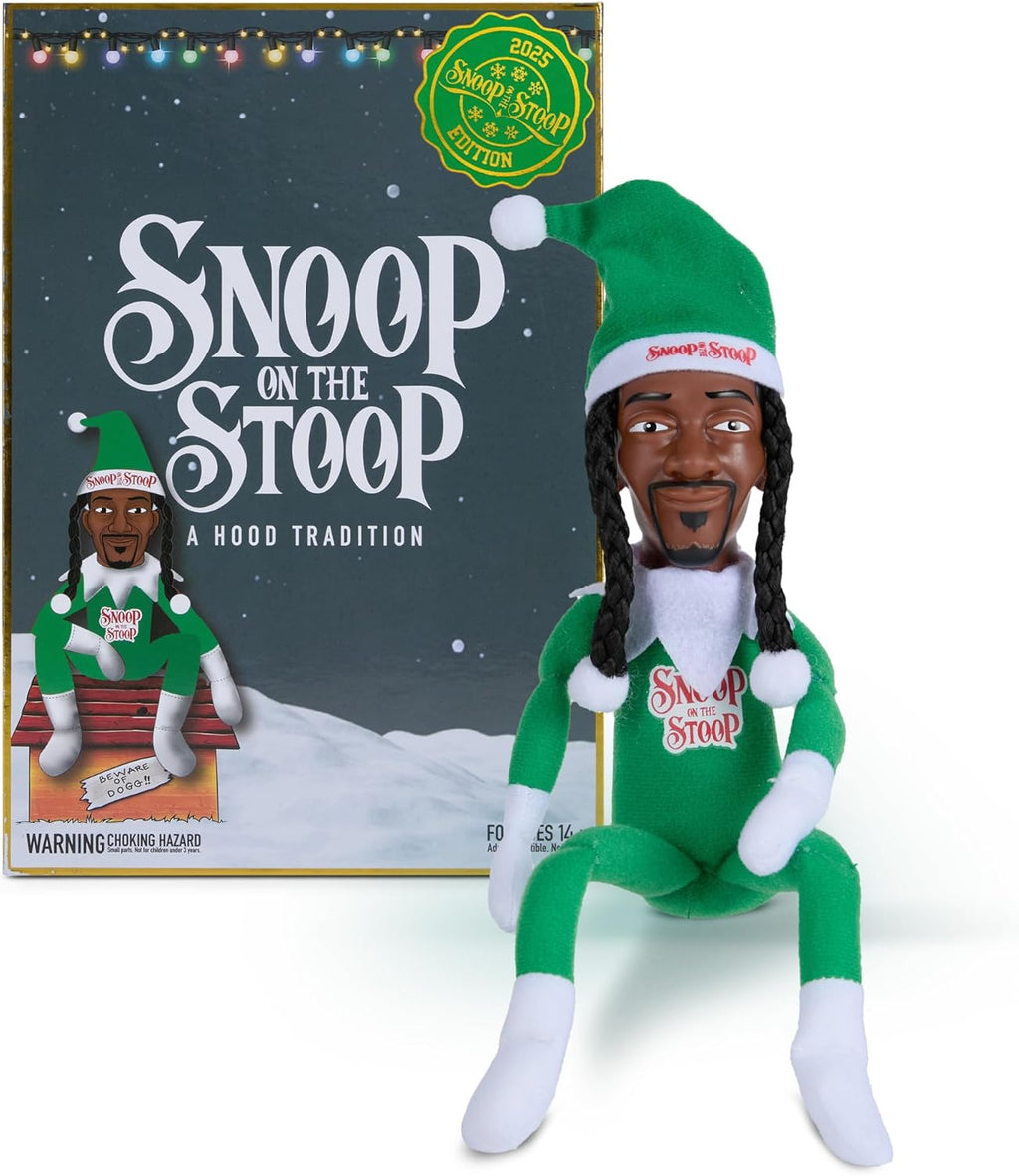 Snoop Dogg Christmas Elf Figurine - 12” Plush Shelf Decor | Collectible Holiday Decor