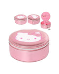 Hello Kitty Sanrio Jewelry Holder Organizer with Zip Closure, Officially Licensed Round Jewelry Travel Case