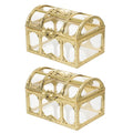 Totority Transparent Pirate Treasure Crystal Boxes 2Pcs Durable Plastic Jewelry & Trinket Organizers, Secure Keepsake Chests Perfect for Home Decor, Present Giving & Collectible Storage, Ideal for Ki
