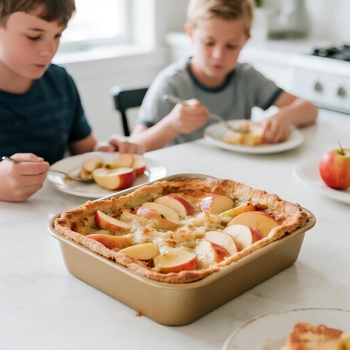 Baking Pan Set of 2, 12.5’’ X 10’’ X 2.4’’ Nonstick Sheet Cake Pan for Christmas Thanksgiving, Durable Cookie Sheets for Baking Lasagna Deep-Dish Pizza Brownies Casseroles, Rose Gold & Easy to Clean