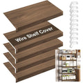 XHHYQAH 5PCS Wire Shelf Covers for Pantry, 24 X 16 in PVC Wire Rack Covers for Shelves, Preventing Leakage of Items & Removable, Closet, Kitchen