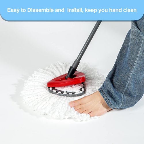 3 Pack Mop Replace Head, Refill Replacements Compatible for O Cedar Spin Mop, Only for 1-Tank System - Fluffy Microfiber Ocedar mops Head Replacements for Cleaning Floor