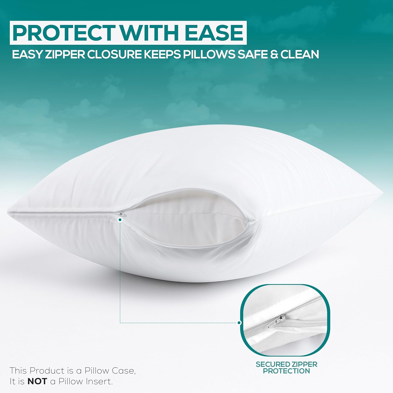 Utopia Bedding Pillow Protectors - Queen Size, Waterproof & Bed Bug Proof, Set of 8 (White)