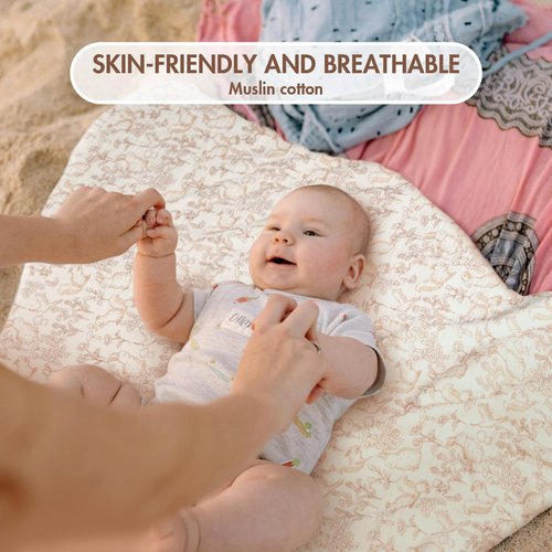 ANYEDDE Muslin Minky Baby Blanket for Boys and Girls - 2 Pack Soft Baby Blankets, Nursery Minky Blankets with Muslin Cotton Front and Dotted Fleece Backing, Cozy and Lightweight Newborn Blanket
