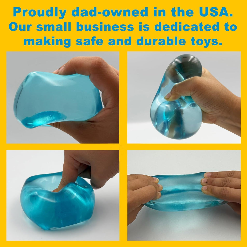 Premium Squeez'M Cube - 35% Larger Sensory Fidget Toy for Stress Relief & Focus | Colorful, Durable, ASTM Certified 3+