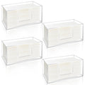 Acrylic Paper Towel Dispenser, Clear Napkin Holder for Bathroom, 4 Pack