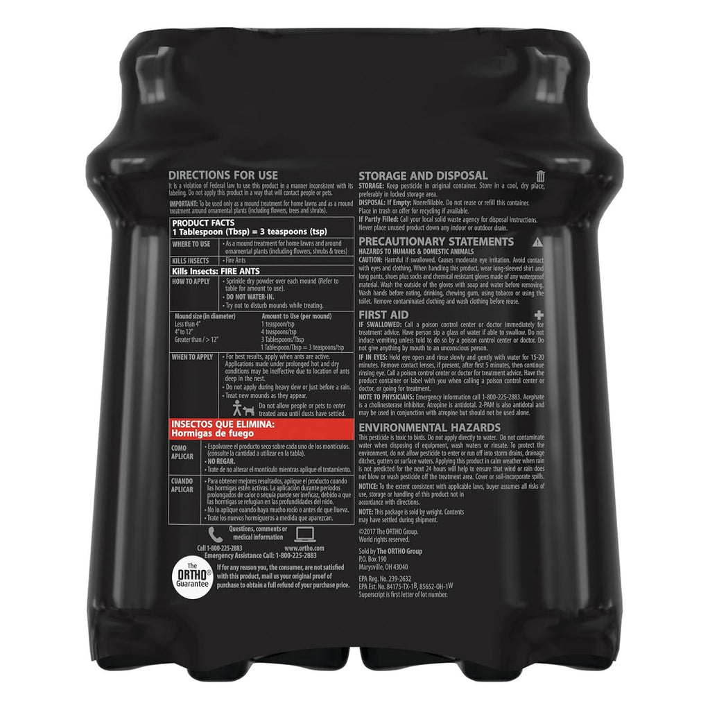 Ortho Orthene Fire Ant Killer - Effective Mound Treatment, Kills Queens, No Watering, 12 oz. (2-Pack)