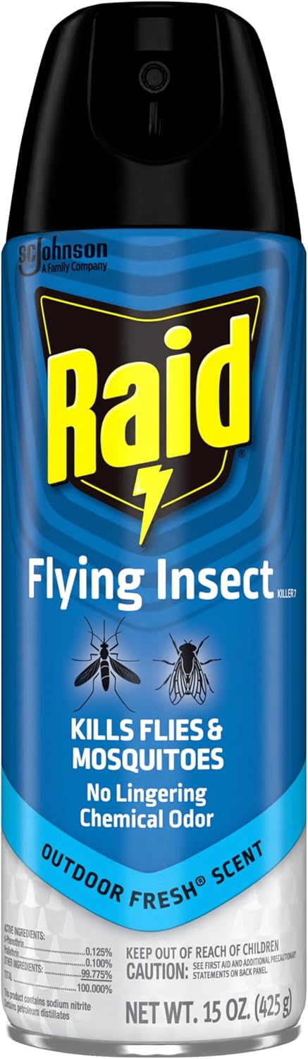 Raid Flying Insect Killer - Mosquito & Fly Control with Fresh Scent | 15 Ounce (Pack of 6)