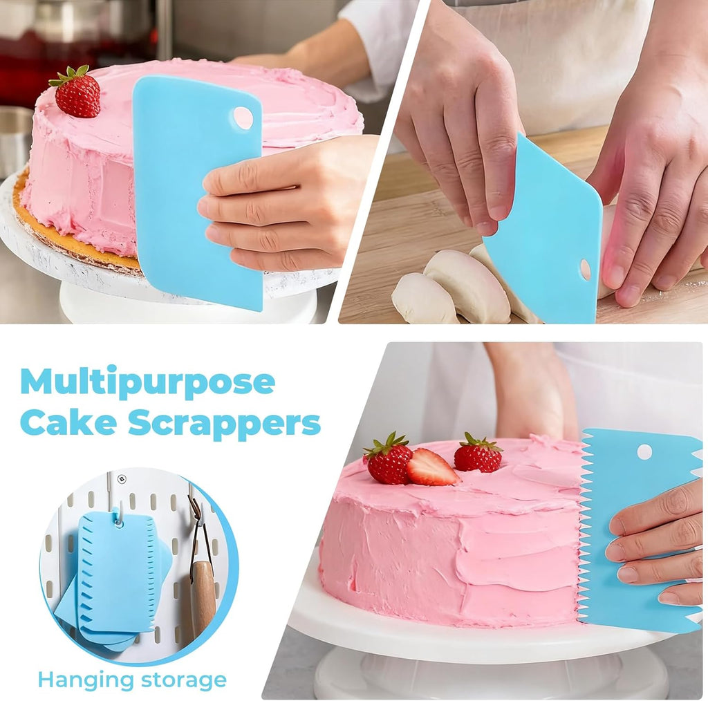 Skiennix Piping Bags and Tips - Reusable Cake Decorating Set with 24 Icing Tips & Accessories