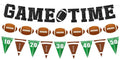 3 Pcs Football Banner Garland | No DIY - Pre-strung Game Time Football Party Banner | Birthday Party Decorations Bowl Game Indoor Decor
