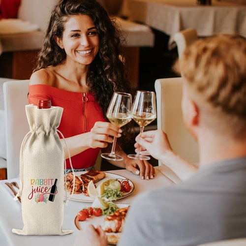 Funny Easter Wine Bag Easter Basket Easter Eggs Decorations Easter Holiday Gifts for Women Men Easter Wine Bag Gifts for Wine Lover Easter Party Decorations Rabbit Juice Wine Bag