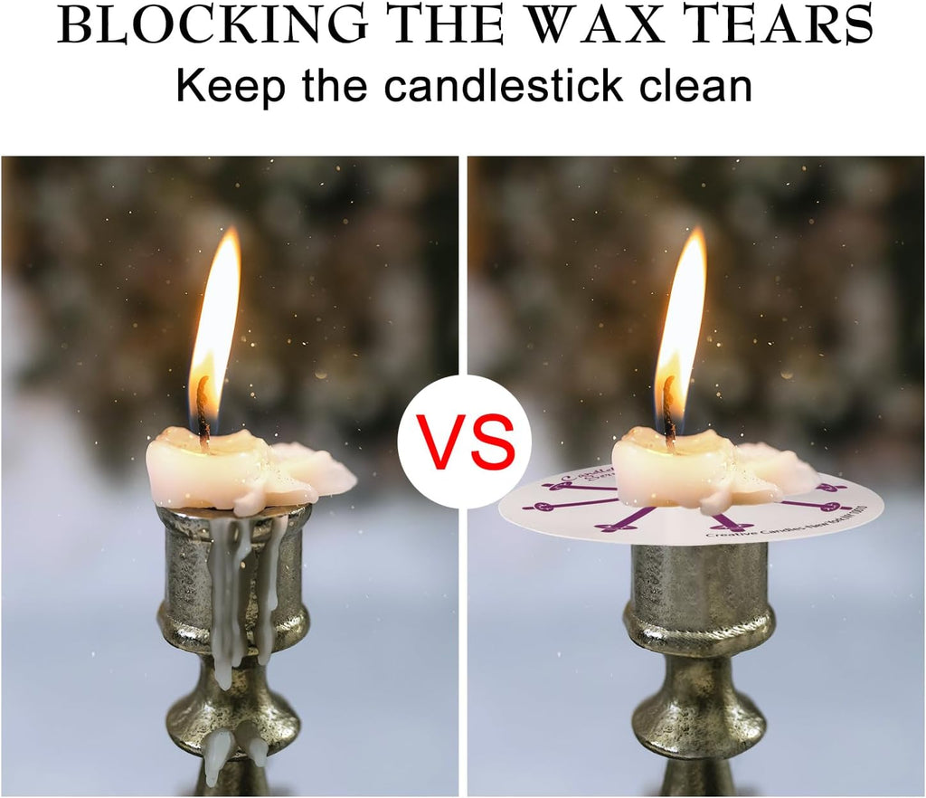 Skiennix 200 White Taper Candles - Smokeless & Unscented with Drip Protectors | 4.7'' H x 0.47'' D for Prayers & Memorials
