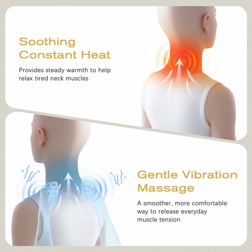 3-in-1 Neck Massager Pillow for Pain Relief, Neck Massager with Heat and Cervical Traction, Deep Tissue Massage Pillow for Shoulder & Back Comfort, Ergonomic Design for Men and Women (Deep Gray)