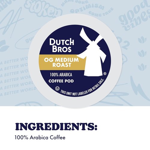 Dutch Bros® OG Medium Roast Coffee Pods - 60 Count Single Serve for Keurig K-Cup Brewers