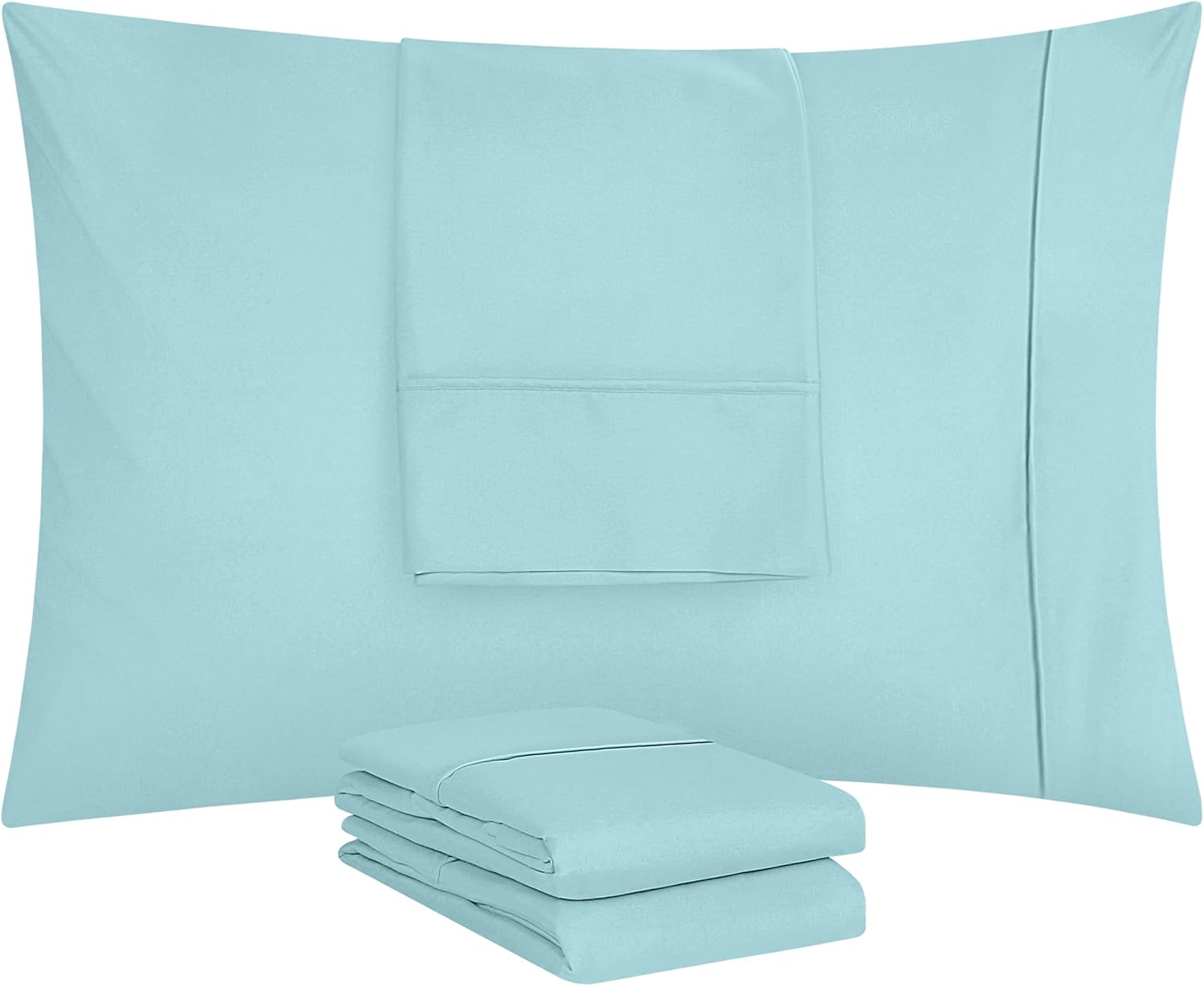 Utopia Bedding Queen Pillow Cases - Soft Brushed Microfiber - 12 Pack, Fade Resistant, Spa Blue 20x30 Inches