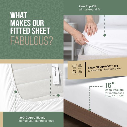 TEXAS LINEN CO. 100% Organic Cotton Sheets Full Size - 4 PC Organic Cotton Full Size Percale Weave Sheet Set, Soft, Cooling, Crisp & Breathable, 16" Deep Pocket Hotel Quality Bedding Set - Dark Grey