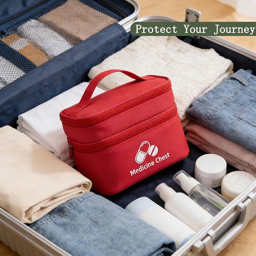 3-Piece Clear Medicine Organizer - Portable Medical Storage Box with Pill Cases & Removable Tray