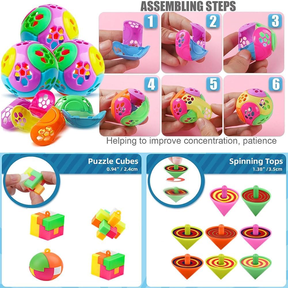 Skiennix Party Favors - 60 Pcs Treasure Box Toys for Kids | Perfect for Easter Baskets & Birthdays