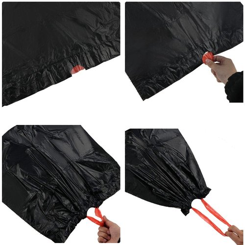 Begale 3 Gallon Drawstring Trash Bags, Black, 110 Counts/ 3 Rolls
