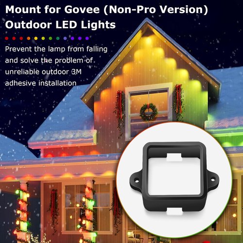 Light Clips for Govee Outdoor Lights H805, Mounting Brackets for Govee (Non-Pro Version H705) Outdoor LED Lights, Install Firmly, Replace 3M Glue, for Govee Permanent Outdoor (108)