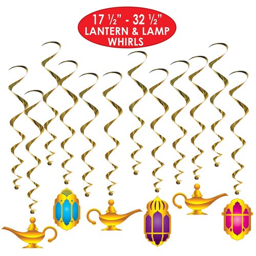 Lantern & Lamp Whirls, 12 Pcs Pack of 2