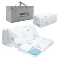 voomf Pack and Play Mattress Trifold, 38"x26"x3'' Memory Foam Dual-Sided Pack N Play Mattresses for Baby Toddler, Soft Baby Crib Mattress for Pack N Play with Machine Washable Cover Balloon Pattern