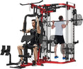All-In-One Home Gym System - Multi-Function Smith Machine with Cable Crossover | Full Body Workout Station