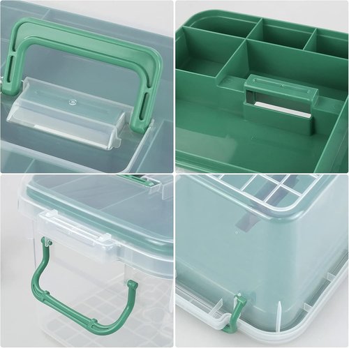 Family First Aid Box - Clear Storage Container for Organizing Medicine | 1-Pack