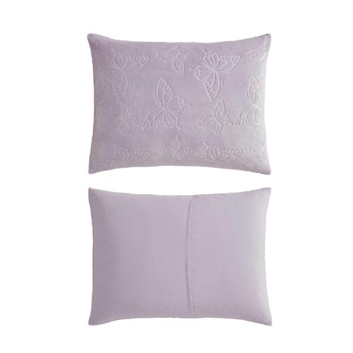 Betsey Johnson - Queen Comforter Set, Lightweight & Soft Plush Bedding with for Year Round Comfort, 3 Piece Bed Set with Matching Pillowcases (Butterfly Embossed Purple)