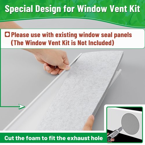 Forestchill Double Layer Insulation Foam Panels for Portable Air Conditioner Window Vent Kit, Insulates Summer Heat & Noise from Outside, Easy Cut to Size, 3 Pcs Fits up to 50 Inch