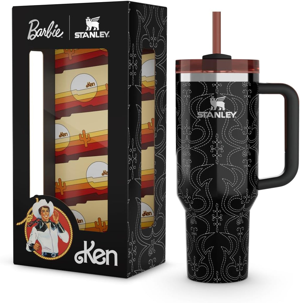 Stanley x Barbie™ 40 Oz Quencher - Retro '80s Western Ken Design for Hydration