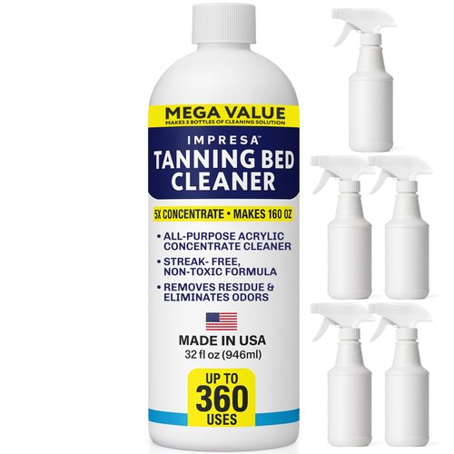 IMPRESA Tanning Bed Cleaner 32oz Professional All Purpose Surface Cleaner Spray for Acrylic Tanning Beds & Booths – Streak-Free, Fast-Drying Cleaner for Salons, Spas & Home Use
