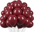 Voircoloria Burgundy Balloons - 110pcs 12-Inch Maroon Latex for Weddings, Birthdays & Celebrations