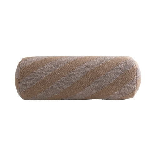 Bloomingville Recycled Cotton Blend Bolster Woven Stripes Pillow, 22" L x 8" W x 0" H, Purple